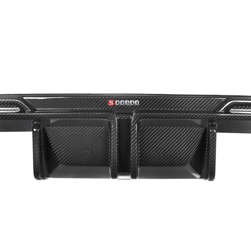 BMW M3 M3C M3CS G80 G81 2021 2022 2023 2024 & M4 M4C M4CS M4CSL G82 G83 2021 2022 2023 2024 with Aftermarket Parts - Without Light Rear Diffuser & Canards?Pre-preg Carbon Fiber from SOOQOO USA