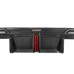 BMW M3 M3C M3CS G80 G81 2021 2022 2023 2024 & M4 M4C M4CS M4CSL G82 G83 2021 2022 2023 2024 with Aftermarket Parts - With Light Rear Diffuser & Canards?Pre-preg Carbon Fiber from SOOQOO USA