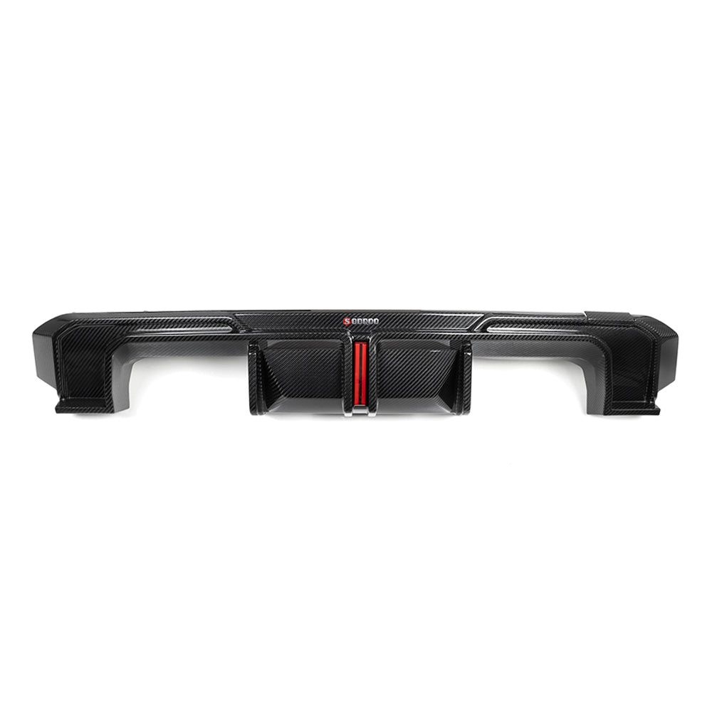 BMW M3 M3C M3CS G80 G81 2021 2022 2023 2024 & M4 M4C M4CS M4CSL G82 G83 2021 2022 2023 2024 with Aftermarket Parts - With Light Rear Diffuser & Canards?Pre-preg Carbon Fiber from SOOQOO USA