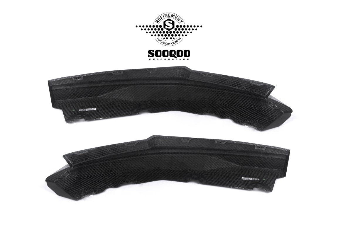 BMW M3CS M3C M3 G80 G81 & M4CS M4C M4 G82 G83 2021-ON with Aftermarket Parts - B Style (With Light) Rear Diffuser & Rear Canards?Carbon Fiber from SOOQOO USA