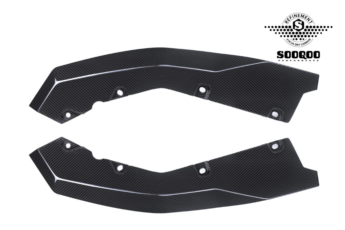 BMW M3CS M3C M3 G80 G81 & M4CS M4C M4 G82 G83 2021-ON with Aftermarket Parts - B Style (With Light) Rear Diffuser & Rear Canards?Carbon Fiber from SOOQOO USA