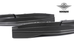 BMW M3CS M3C M3 G80 G81 & M4CS M4C M4 G82 G83 2021-ON with Aftermarket Parts - B Style (With Light) Rear Diffuser & Rear Canards?Carbon Fiber from SOOQOO USA