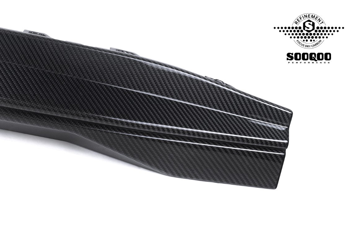 BMW M3CS M3C M3 G80 G81 & M4CS M4C M4 G82 G83 2021-ON with Aftermarket Parts - B Style (With Light) Rear Diffuser & Rear Canards?Carbon Fiber from SOOQOO USA