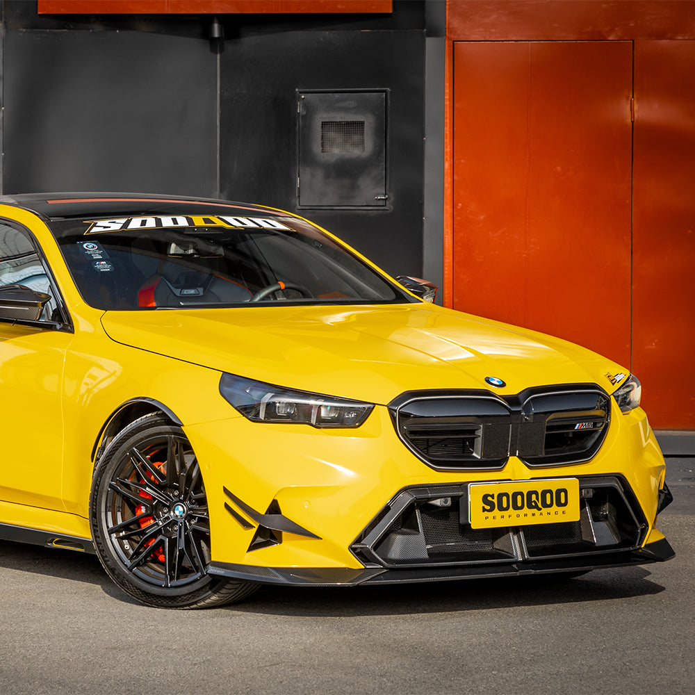 Upgrade Your BMW M5C M5 G90 2024-ON with Aftermarket Parts - A Style Front Lip Carbon Fiber from SOOQOO USA