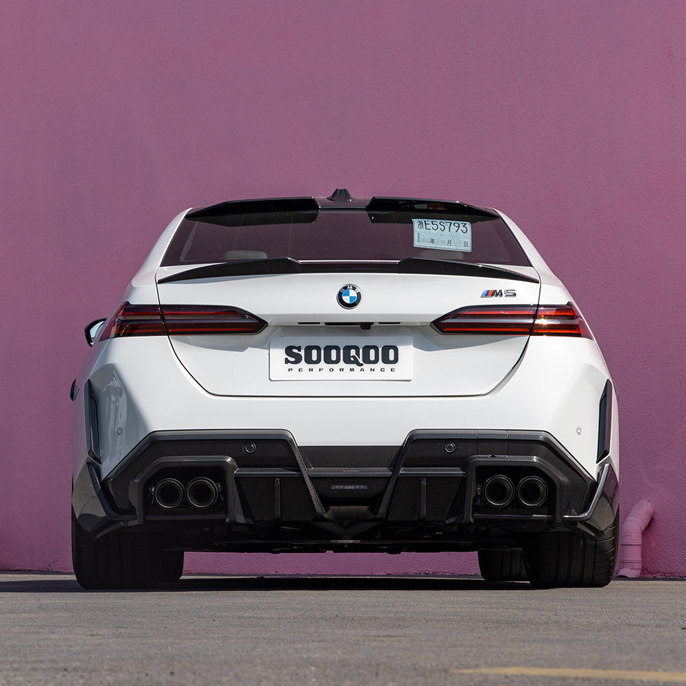 BMW M5C M5 G90 2024-ON & i5 xDrive40 G60 G61 2024-ON & 5 Series G60 G61 2024-ON with Aftermarket Parts - Rear Roof Spoiler Carbon Fiber from SOOQOO USA