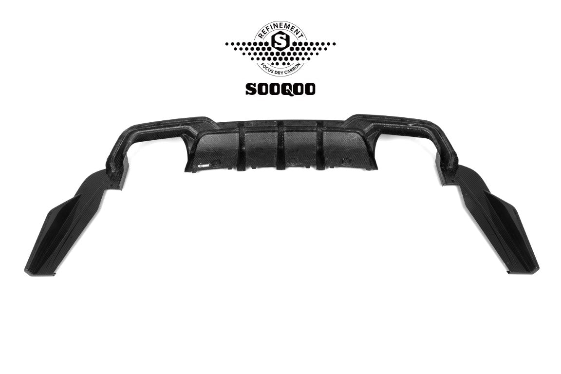 BMW M8 F91 F92 2019 2020 2021 2022 2023 2024 & M8 F93 2019 2020 2021 2022 2023 2024 with Aftermarket Parts - Rear Diffuser & Canards Pre-preg Carbon Fiber from SOOQOO USA