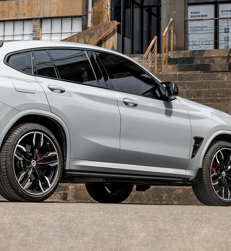 BMW X3 G01 & X4 G02 s/x Drive 30i M40i (Fits Both Pre-LCI & LCI) & X3M F97 & X4M F98 (Fits Both Pre-LCI & LCI) with Aftermarket Parts - Side Skirts Carbon Fiber from SOOQOO USA