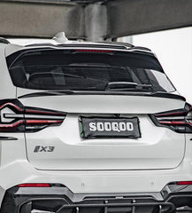 BMW X3 M340i s/x Drive 340i G01 LCI 2022 2023 2024 & IX3 BEV G08 LCI 2022 2023 2024 with Aftermarket Parts - Rear Roof Spoiler?Carbon Fiber from SOOQOO USA