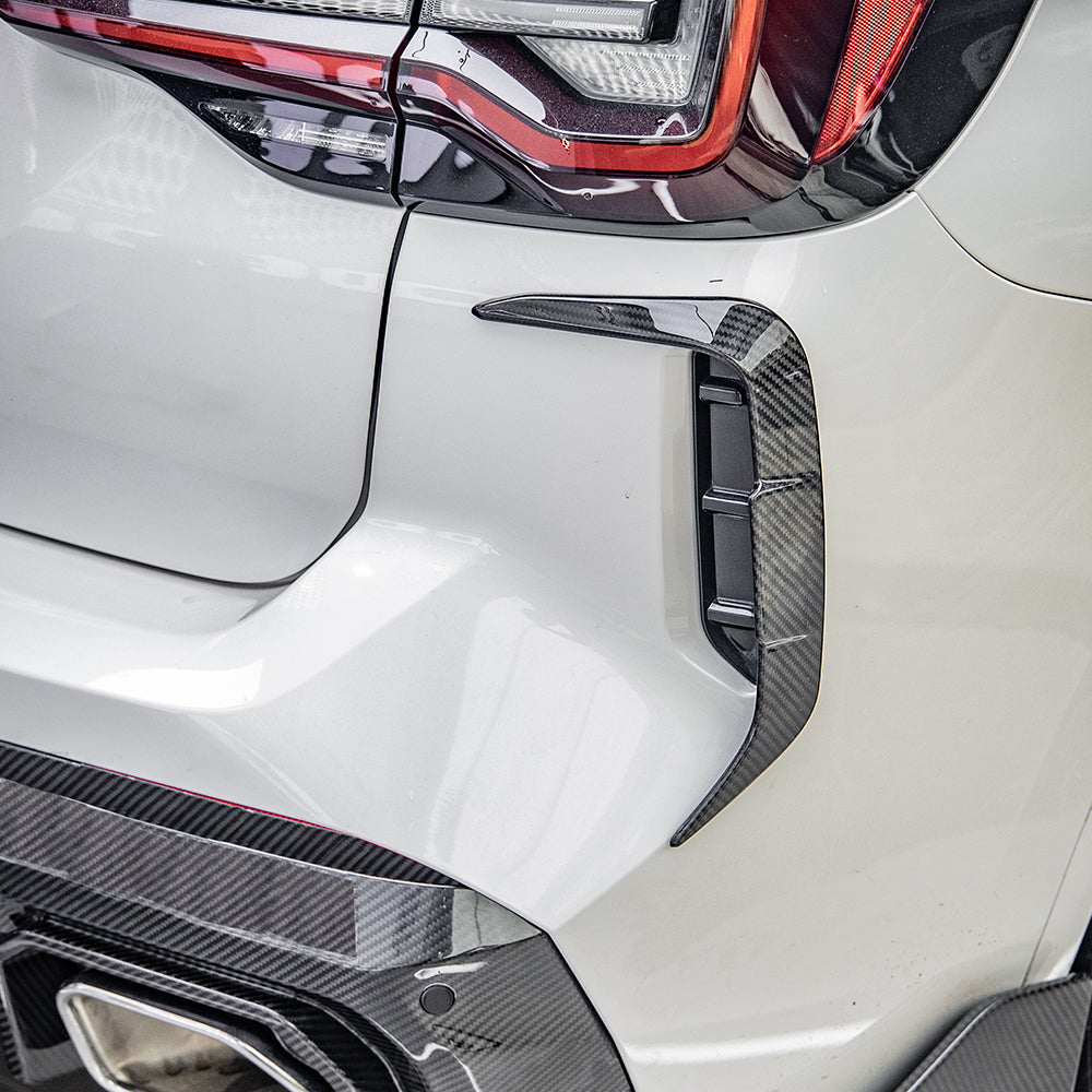 BMW X3 ?M40 s/x Drive30 G01 LCI 2022-ON & IX3 BEV G08 LCI 2022-ON with Aftermarket Parts - Rear Canards Pre-preg Carbon Fiber from SOOQOO USA