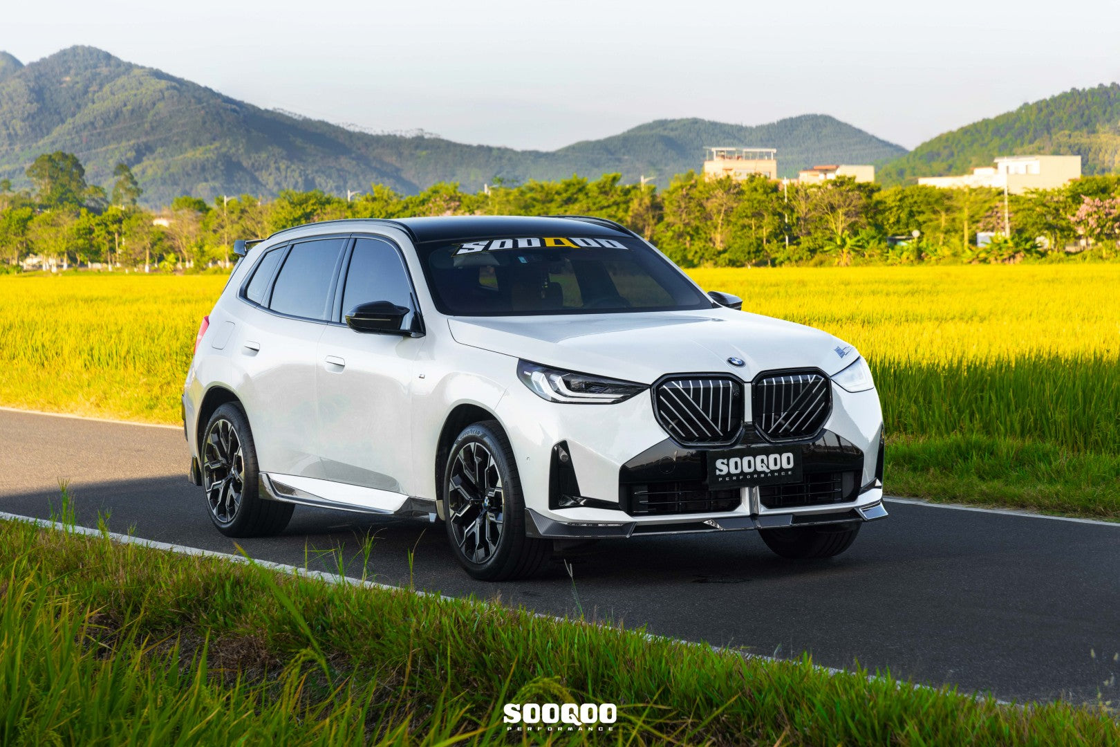 BMW X3 M50i/30i xDrive G45 2025-ON with Aftermarket Parts - Front Lip Dry Pre-preg Carbon Fiber from SOOQOO USA