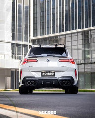 BMW X3 M50i/30i xDrive G45 2025-ON with Aftermarket Parts - Rear Lip Spoiler Dry Pre-preg Carbon Fiber from SOOQOO USA