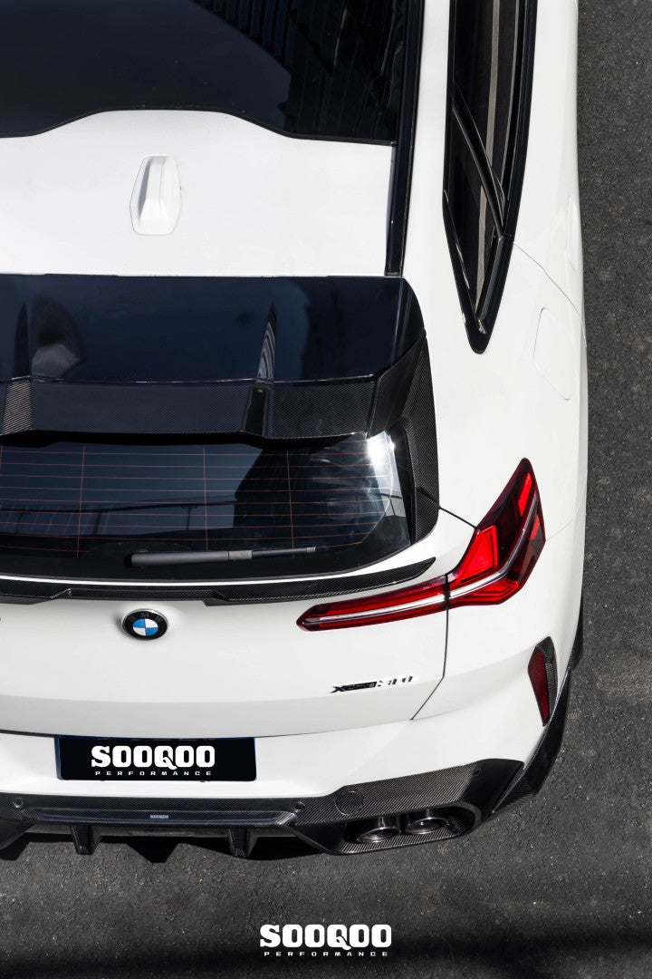BMW X3 M50i/30i xDrive G45 2025-ON with Aftermarket Parts - Rear Lip Spoiler Dry Pre-preg Carbon Fiber from SOOQOO USA