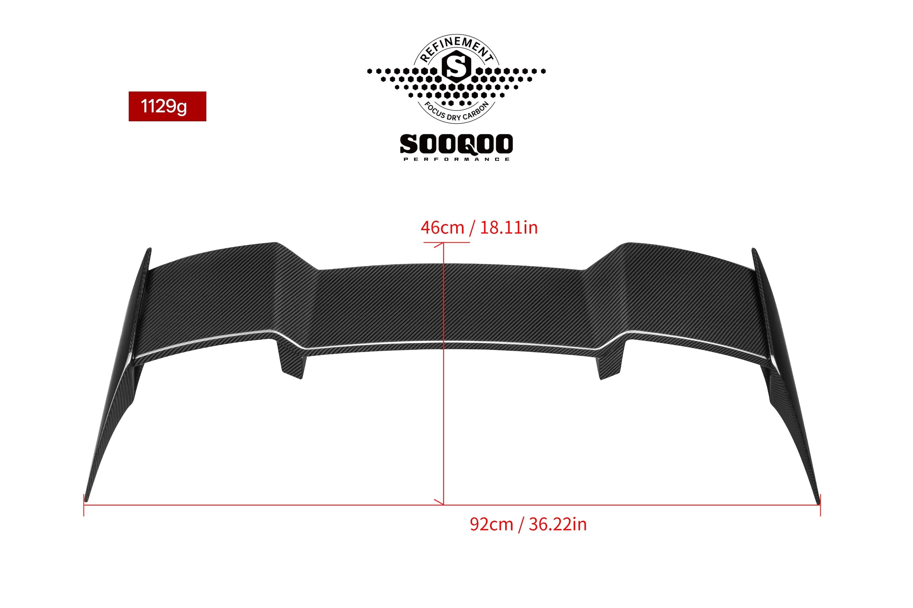 BMW X3 M50i/30i xDrive G45 2025-ON with Aftermarket Parts - Rear Roof Spoiler Dry Pre-preg Carbon Fiber from SOOQOO USA