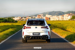 BMW X3 M50i/30i xDrive G45 2025-ON with Aftermarket Parts - Rear Roof Spoiler Dry Pre-preg Carbon Fiber from SOOQOO USA