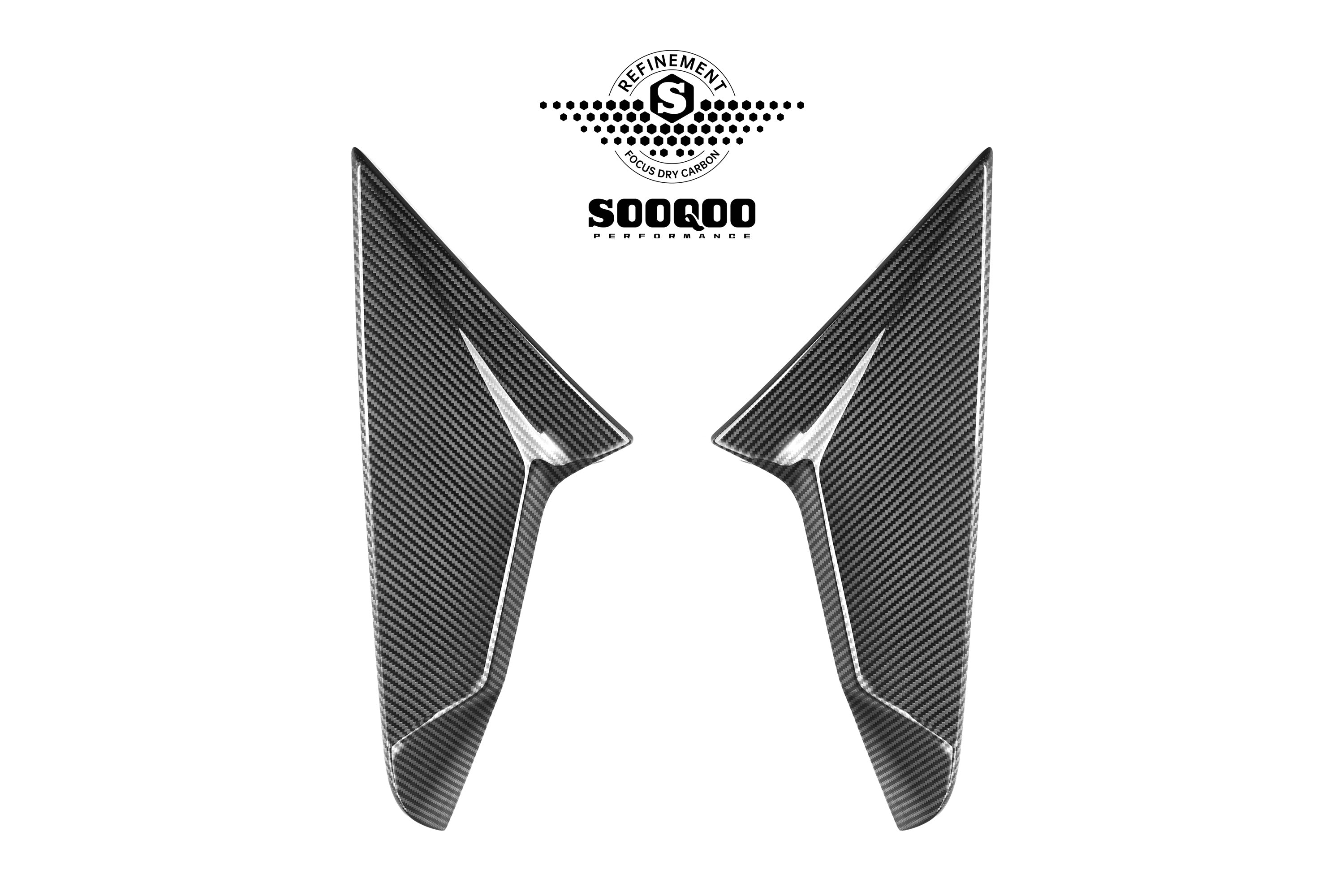 BMW X3 M50i/30i xDrive G45 2025-ON with Aftermarket Parts - Rear Window Side Trim Dry Pre-preg Carbon Fiber from SOOQOO USA