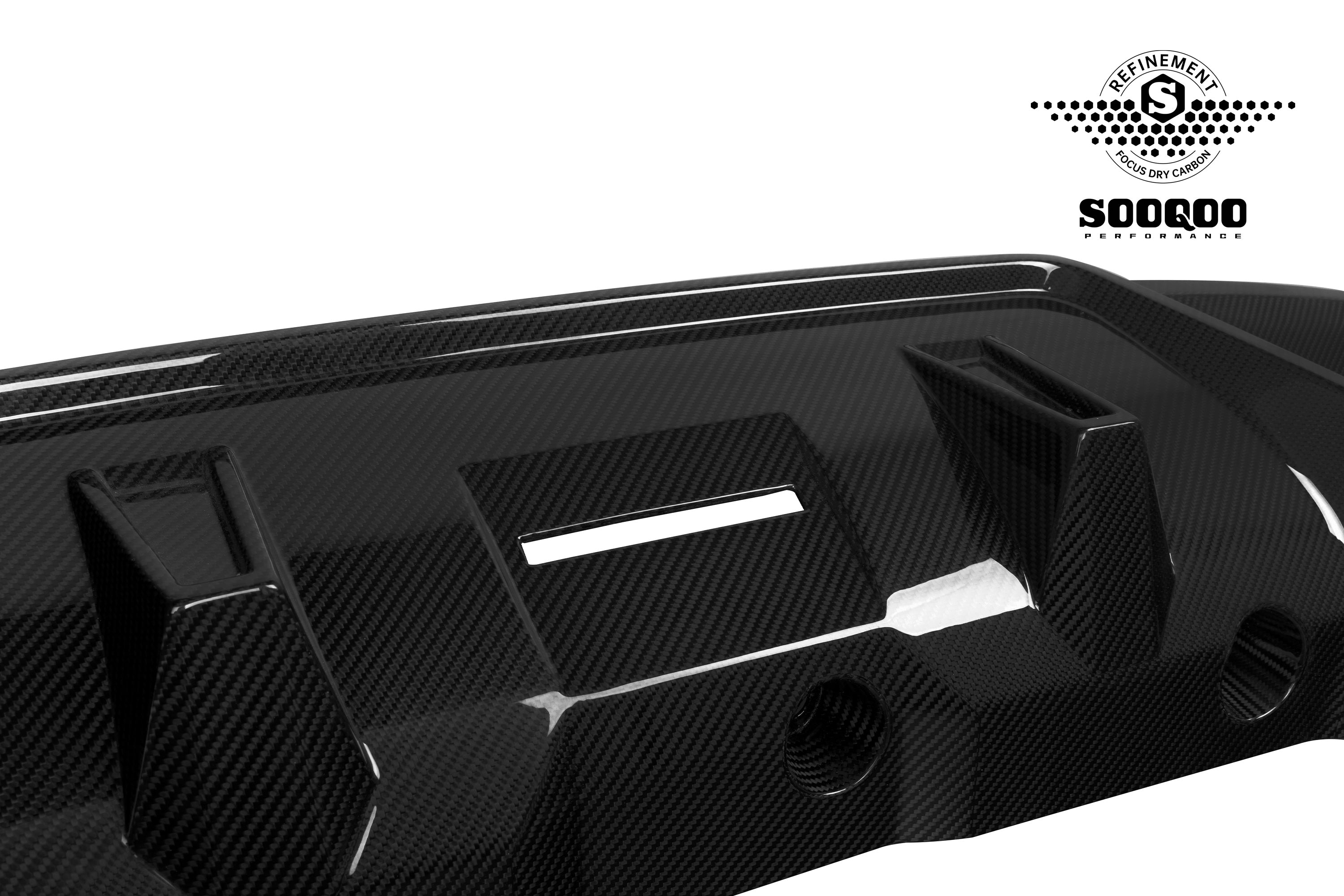 BMW X3 M50i/30i xDrive G45 2025-ON with Aftermarket Parts - V1 Style Rear Diffuser Dry Pre-preg Carbon Fiber from SOOQOO USA