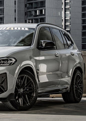 BMW X3M X3MC F97 LCI 2022-ON &?IX3 BEV G08 LCI 2022-ON with Aftermarket Parts - Side Skirts Pre-preg Carbon Fiber from SOOQOO USA