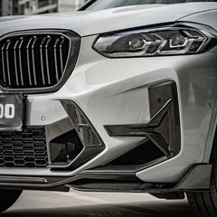 BMW X3M X3MC F97 LCI 2022 2023 2024 & X4M X4MC F98 LCI 2022 2023 2024 with Aftermarket Parts - Front Lip Carbon Fiber from SOOQOO USA