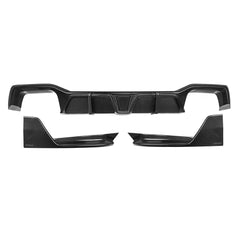 BMW X4M X4MC F98 LCI 2022-ON with Aftermarket Parts - With Light Rear Diffuser Carbon Fiber from SOOQOO USA