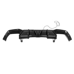 BMW X4M X4MC F98 LCI 2022-ON with Aftermarket Parts - With Light Rear Diffuser Carbon Fiber from SOOQOO USA