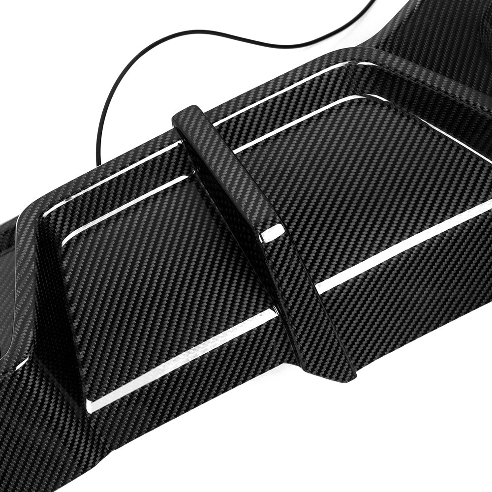 BMW X4M X4MC F98 LCI 2022-ON with Aftermarket Parts - With Light Rear Diffuser Carbon Fiber from SOOQOO USA