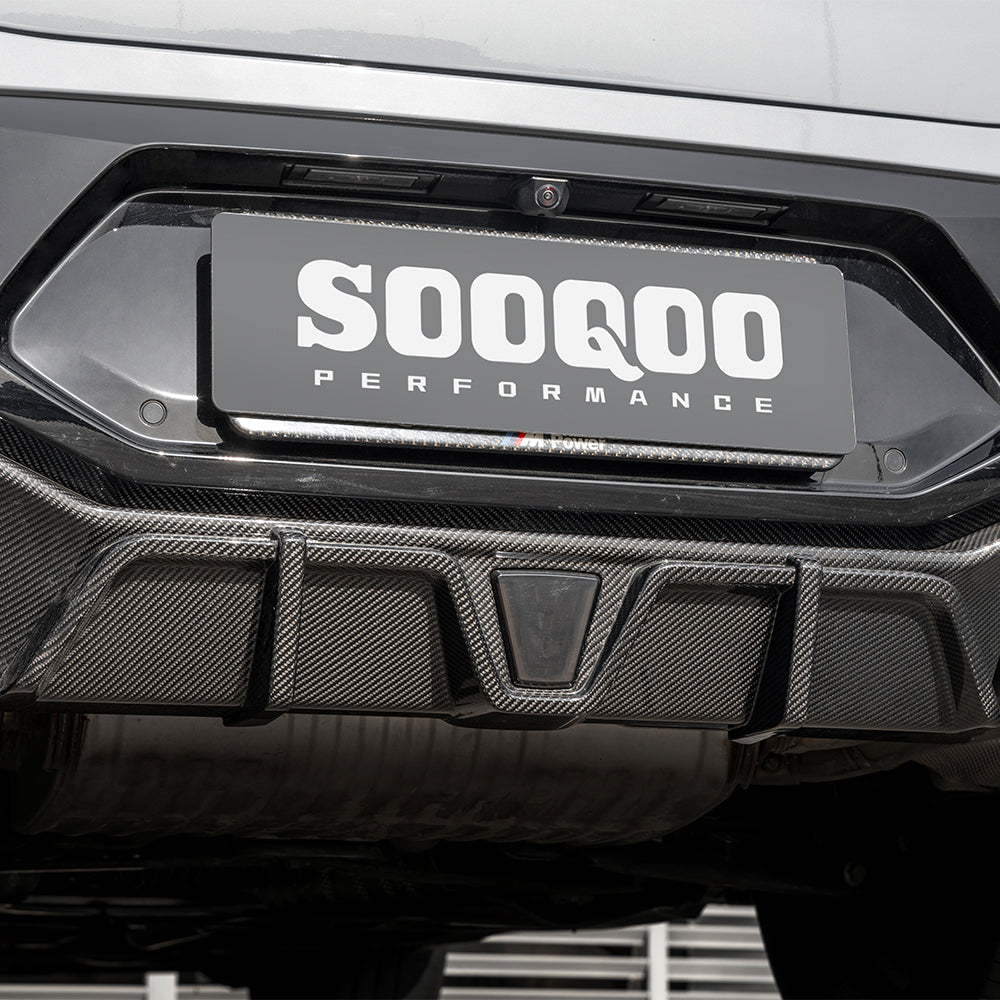 BMW X4M X4MC F98 LCI 2022-ON with Aftermarket Parts - With Light Rear Diffuser Carbon Fiber from SOOQOO USA