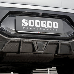 BMW X4M X4MC F98 LCI 2022-ON with Aftermarket Parts - With Light Rear Diffuser Carbon Fiber from SOOQOO USA