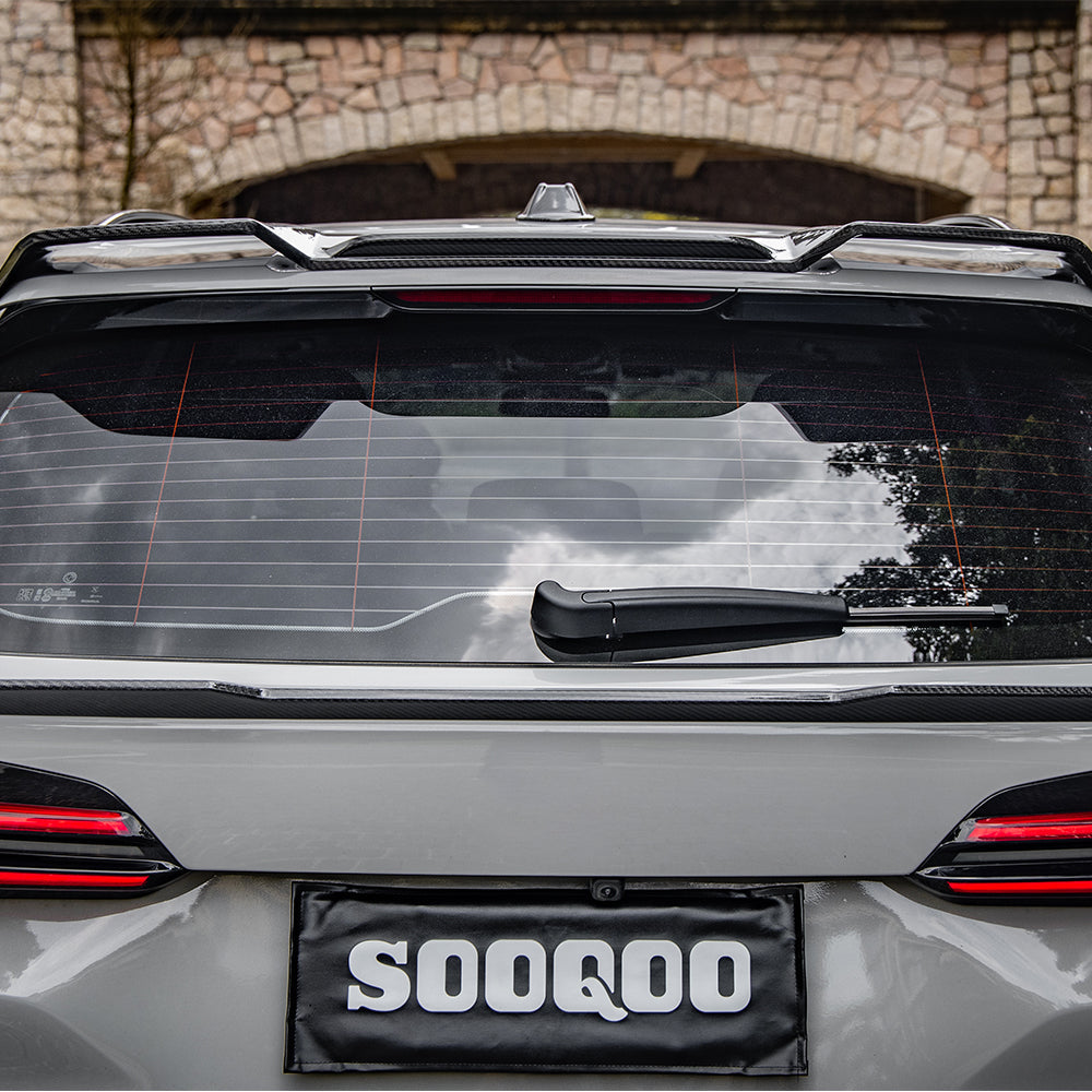 BMW X5 M60i M50i s/x Drive 40i xDrive 50e G05 LCI (Fits Both Pre-LCI & LCI) 2019 2020 2021 2022 2023 2024? with Aftermarket Parts - Rear Roof Spoiler?Carbon Fiber from SOOQOO USA