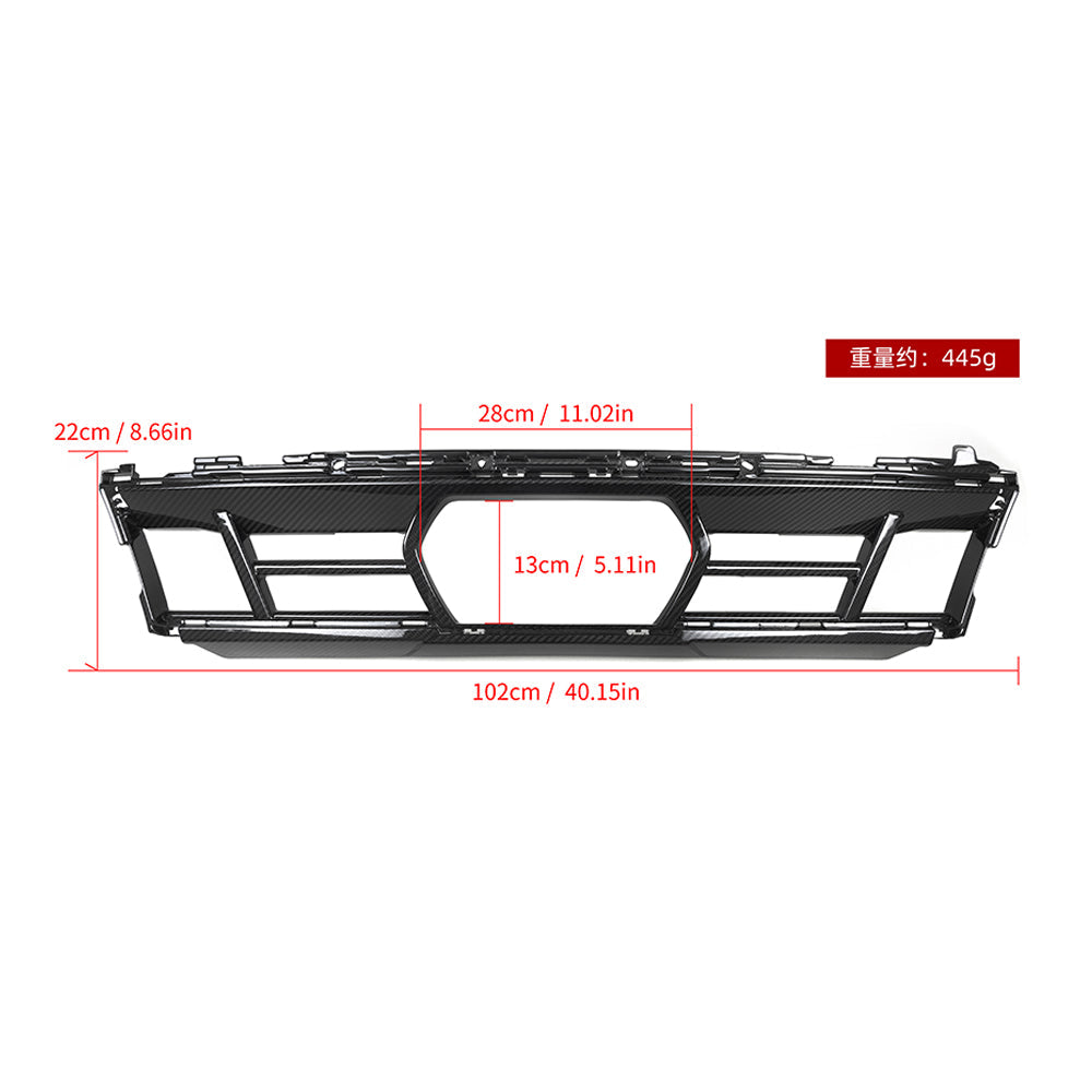 BMW X5 M60i s/x Drive 40i xDrive 50e G05 LCI 2024-ON with Aftermarket Parts - Front Bumper Center Intake Vent Valences Trim?Carbon Fiber from SOOQOO USA