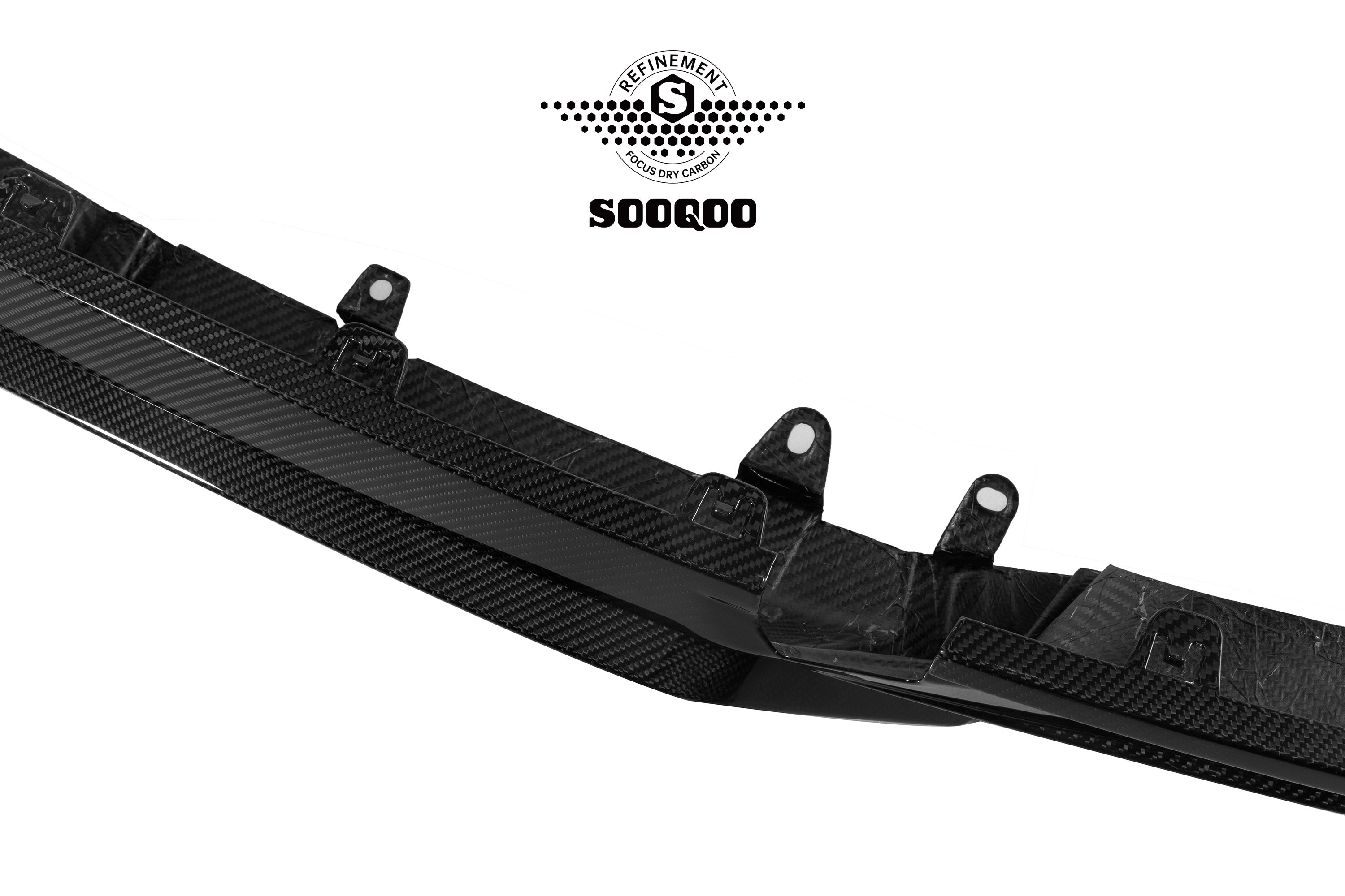 BMW X5M X5MC F95 LCI 2024-ON with Aftermarket Parts - Without & with Light Rear Diffuser Carbon Fiber from SOOQOO USA