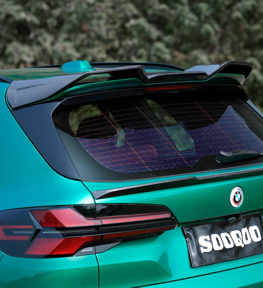 BMW X5M X5MC F95 LCI 2024-ON with Aftermarket Parts - Rear Roof Spoiler?Carbon Fiber from SOOQOO USA