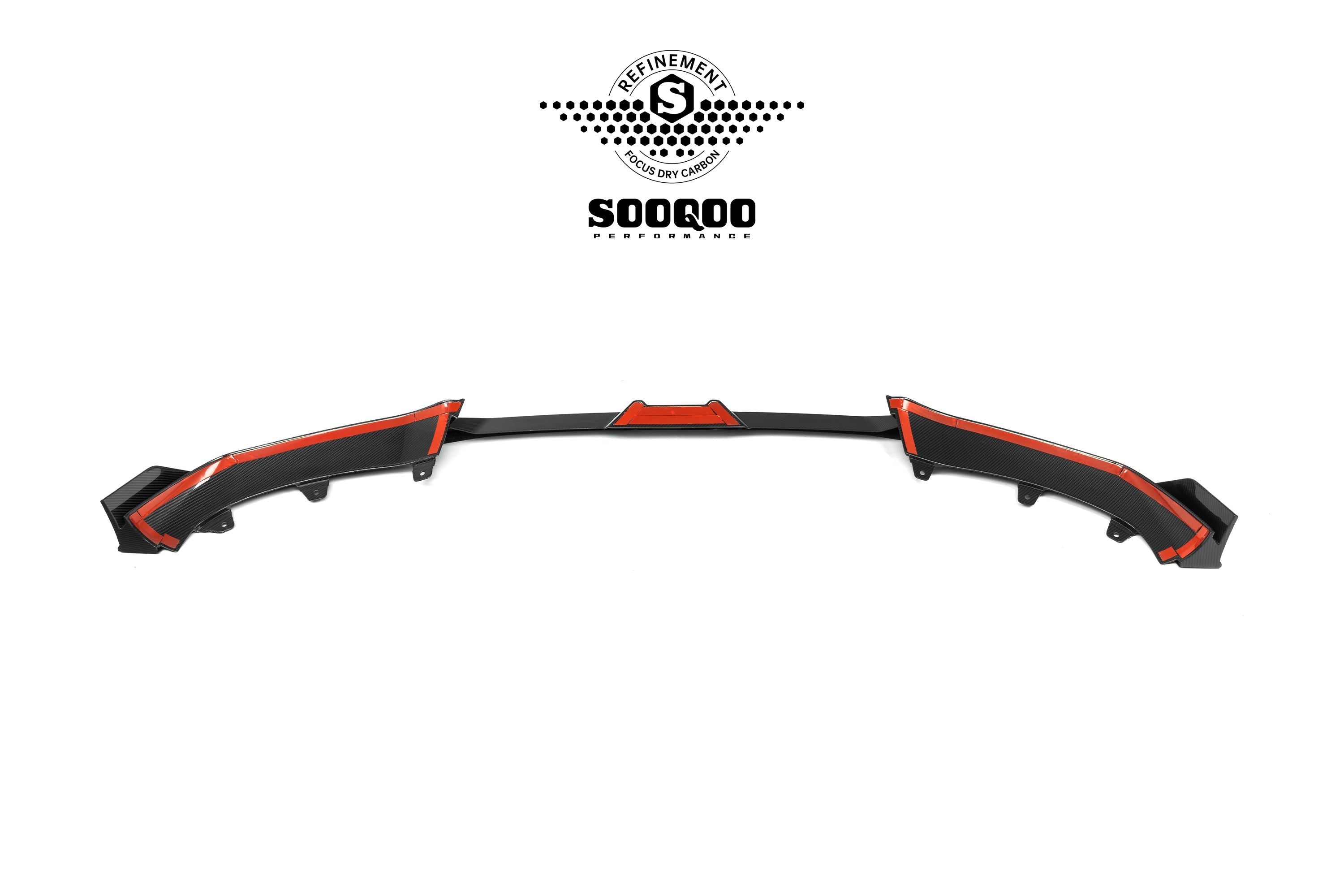 BMW X6 M60I xDrive40i (with M-Package) G06 Pre-LCI 2020 2021 2022 2023 with Aftermarket Parts - Front Lip Dry Pre-preg Carbon Fiber from SOOQOO USA