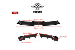 BMW X6 M60I xDrive40i (with M-Package) G06 Pre-LCI 2020 2021 2022 2023 with Aftermarket Parts - Front Lip Dry Pre-preg Carbon Fiber from SOOQOO USA