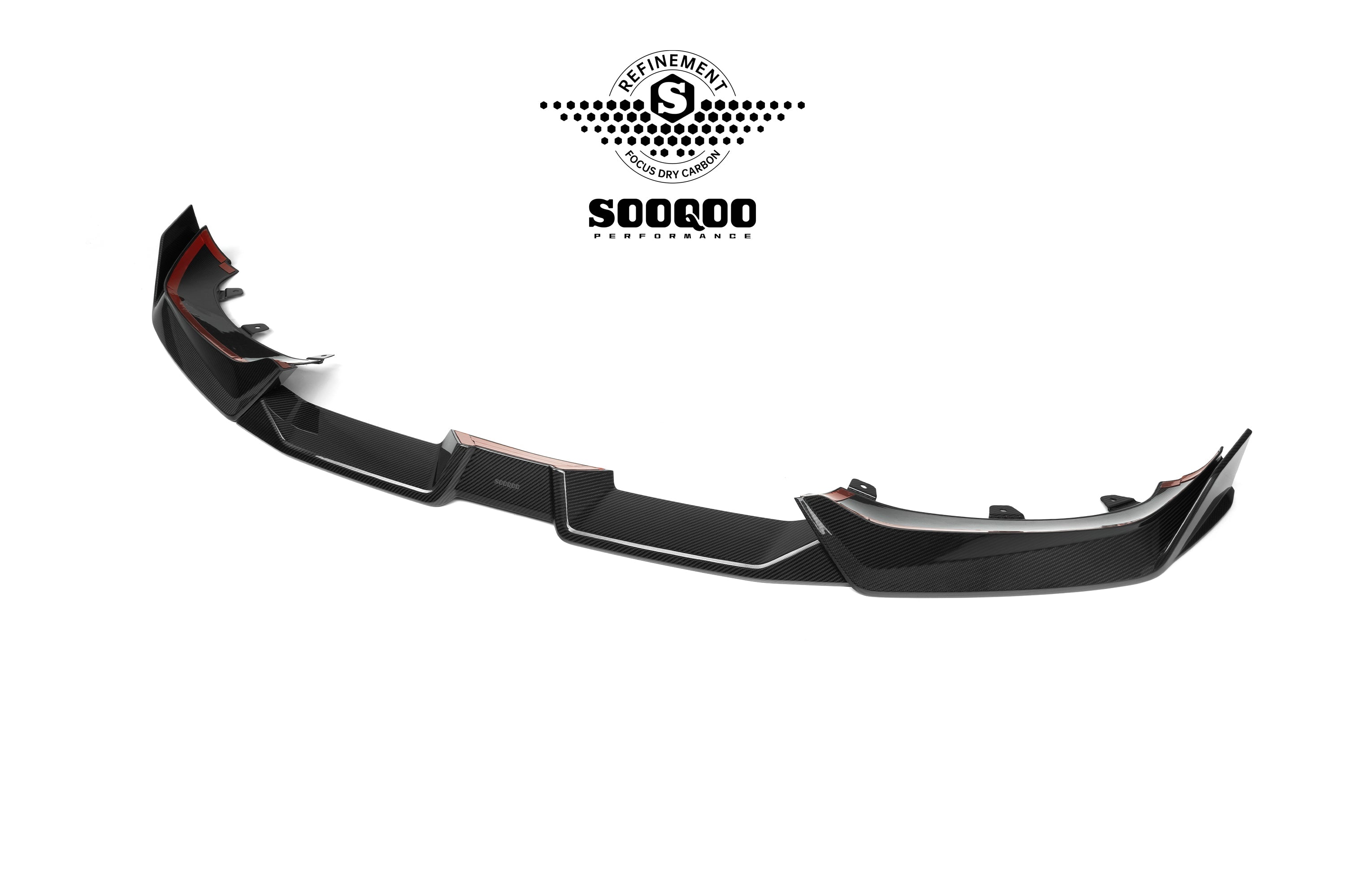 BMW X6 M60I xDrive40i (with M-Package) G06 Pre-LCI 2020 2021 2022 2023 with Aftermarket Parts - Front Lip Dry Pre-preg Carbon Fiber from SOOQOO USA
