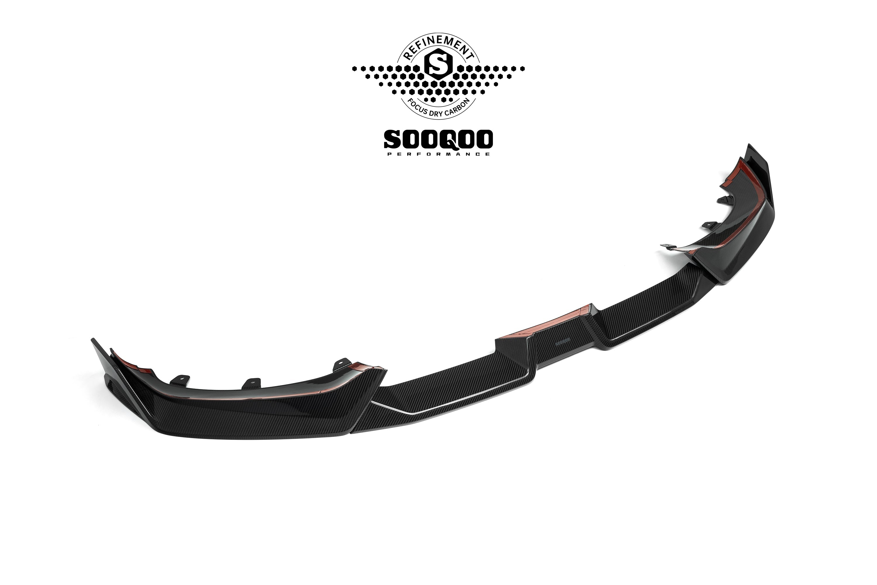 BMW X6 M60I xDrive40i (with M-Package) G06 Pre-LCI 2020 2021 2022 2023 with Aftermarket Parts - Front Lip Dry Pre-preg Carbon Fiber from SOOQOO USA