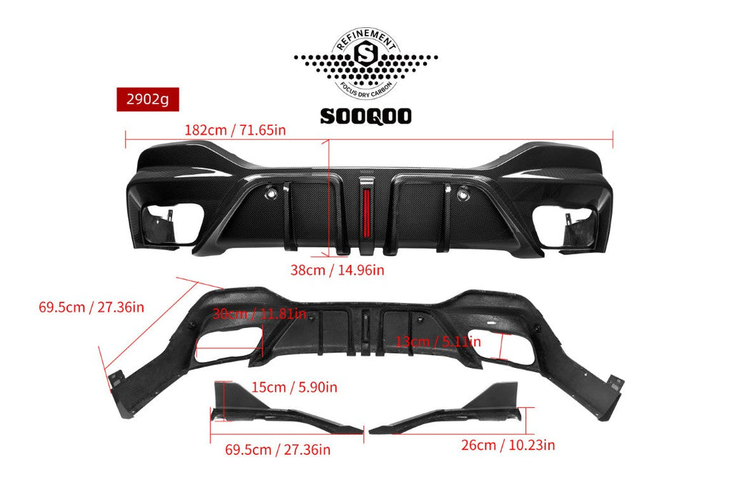 BMW X6 M60i M50i xDrive40i G06 Aftermarket Parts SOOQOO USA Rear ...