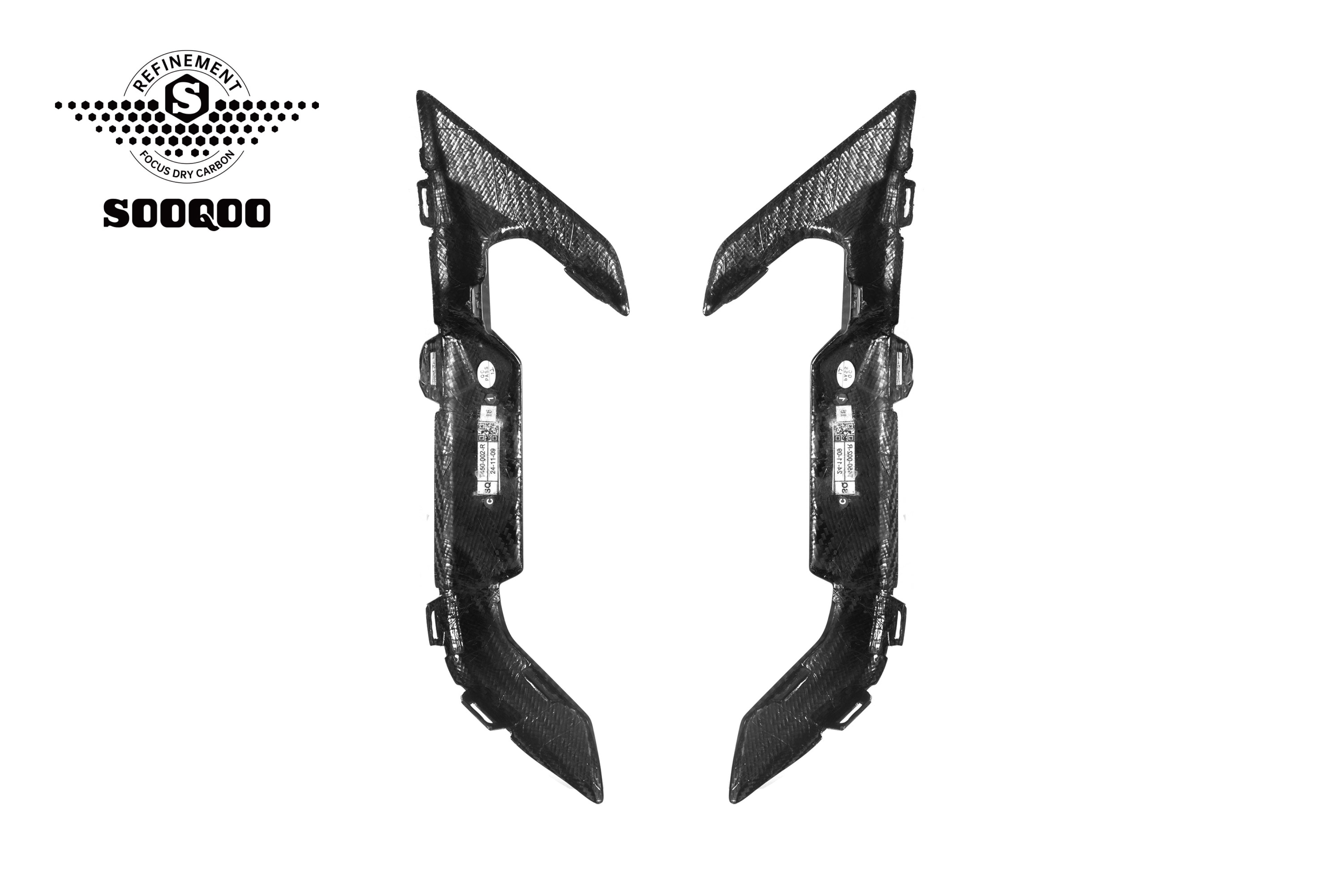 BMW X6M X6MC F96 LCI 2024-ON with Aftermarket Parts - Fender Vents Trims Replacements Dry Pre-preg Carbon Fiber from SOOQOO USA