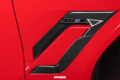 BMW X6M X6MC F96 LCI 2024-ON with Aftermarket Parts - Fender Vents Trims Replacements Dry Pre-preg Carbon Fiber from SOOQOO USA