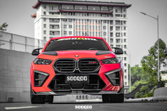 BMW X6M X6MC F96 LCI 2024-ON with Aftermarket Parts - Front Lip Dry Pre-preg Carbon Fiber from SOOQOO USA
