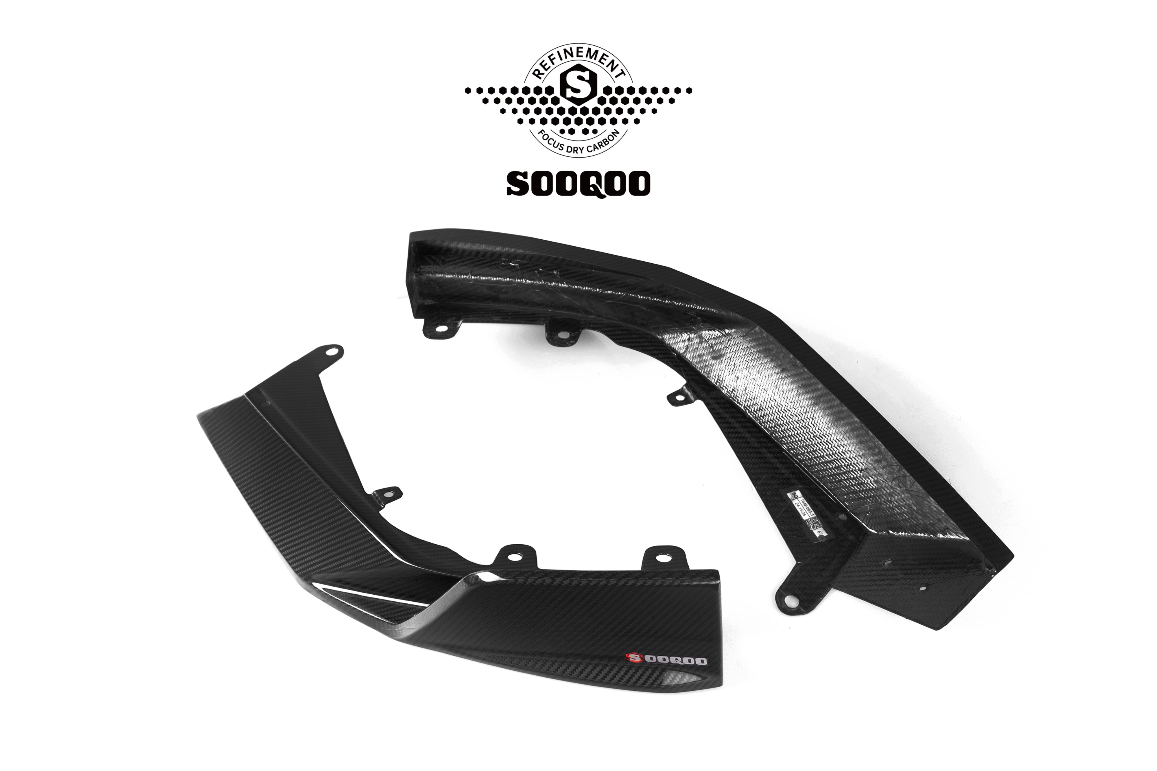BMW X6M X6MC F96 LCI 2024-ON with Aftermarket Parts - Front Lip Dry Pre-preg Carbon Fiber from SOOQOO USA