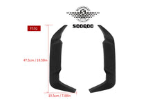 BMW X6M X6MC F96 (Fits Both Pre-LCI & LCI) 2020-ON with Aftermarket Parts - Rear Bumper Frame Canards Dry Pre-preg Carbon Fiber from SOOQOO USA