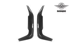 BMW X6M X6MC F96 (Fits Both Pre-LCI & LCI) 2020-ON with Aftermarket Parts - Rear Bumper Frame Canards Dry Pre-preg Carbon Fiber from SOOQOO USA