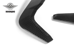 BMW X6M X6MC F96 (Fits Both Pre-LCI & LCI) 2020-ON with Aftermarket Parts - Rear Bumper Frame Canards Dry Pre-preg Carbon Fiber from SOOQOO USA