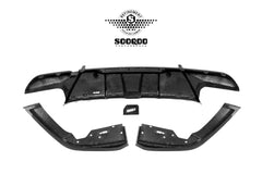BMW X6M X6MC F96 (Fits Both Pre-LCI & LCI) 2020-ON with Aftermarket Parts - V1 Rear Diffuser Dry Pre-preg Carbon Fiber from SOOQOO USA
