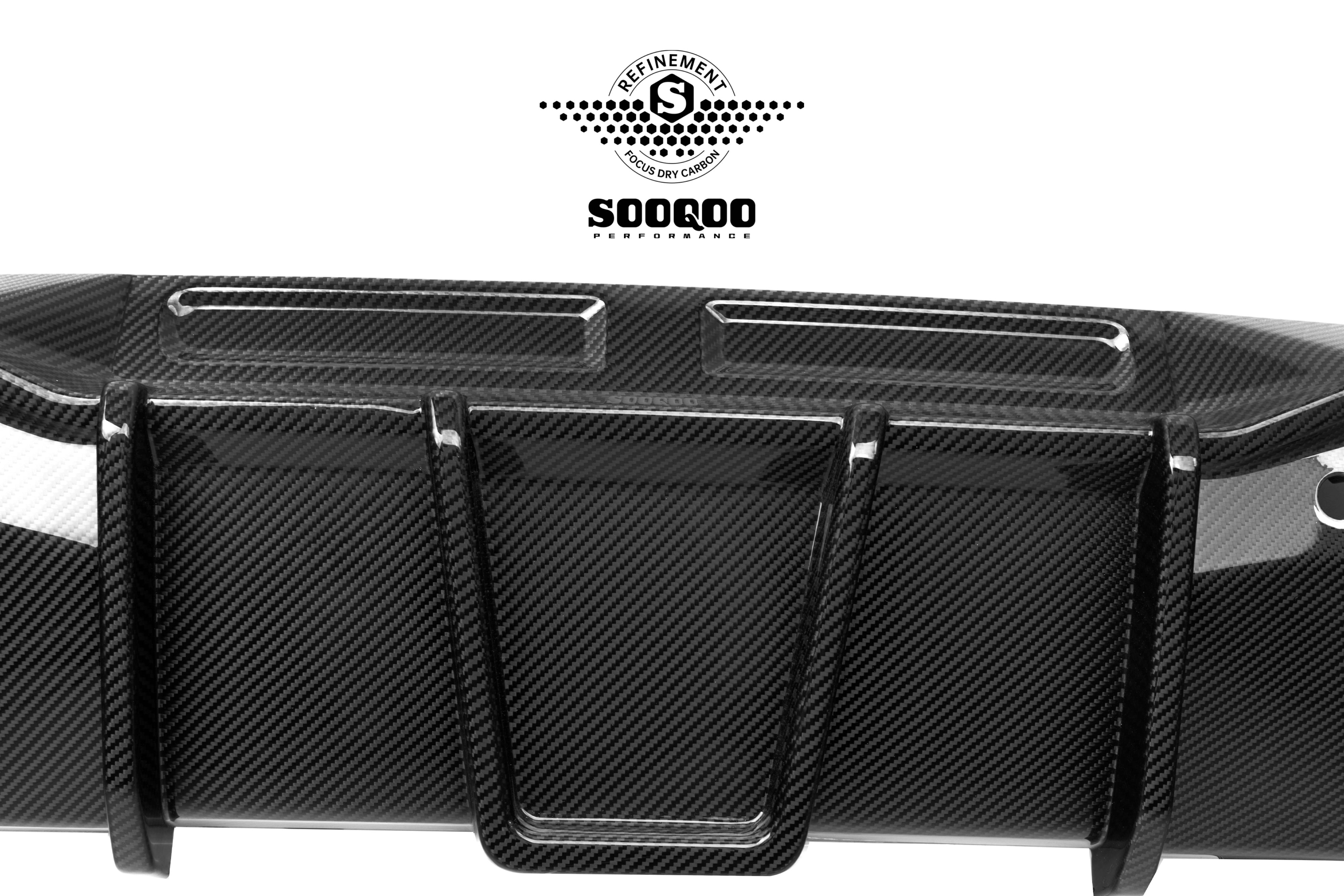 BMW X6M X6MC F96 (Fits Both Pre-LCI & LCI) 2020-ON with Aftermarket Parts - V1 Rear Diffuser Dry Pre-preg Carbon Fiber from SOOQOO USA