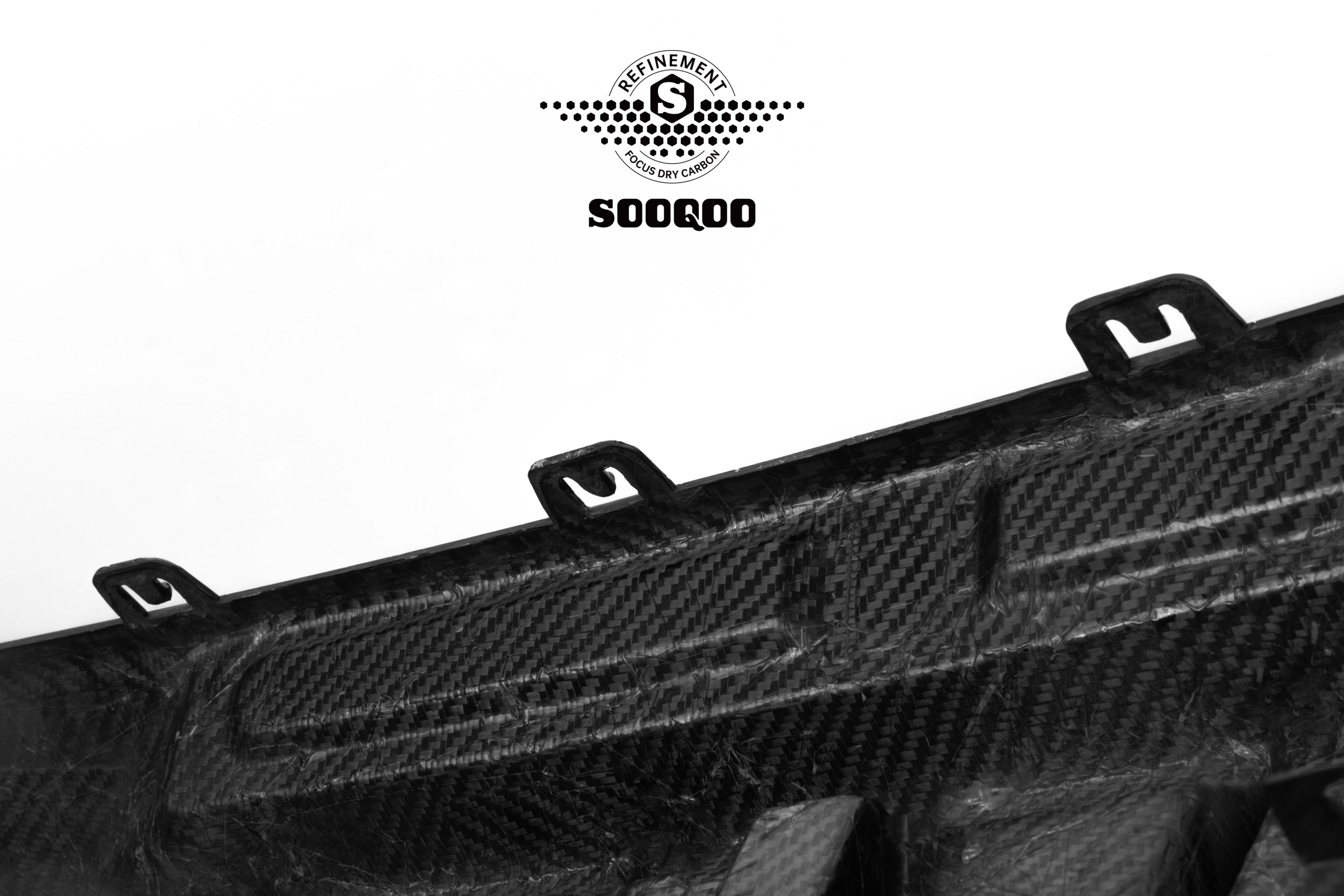 BMW X6M X6MC F96 (Fits Both Pre-LCI & LCI) 2020-ON with Aftermarket Parts - V1 Rear Diffuser Dry Pre-preg Carbon Fiber from SOOQOO USA