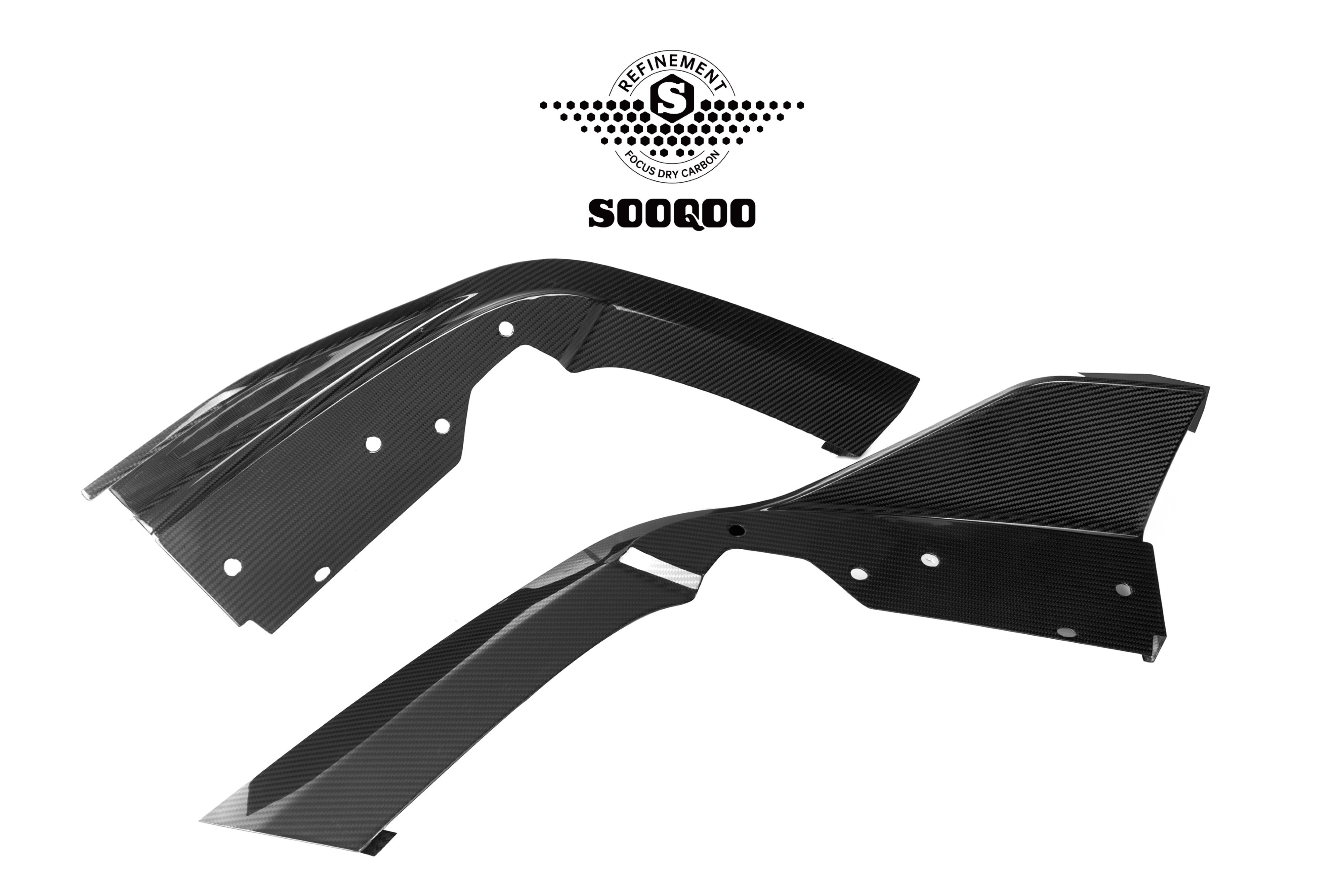 BMW X6M X6MC F96 (Fits Both Pre-LCI & LCI) 2020-ON with Aftermarket Parts - V1 Rear Diffuser Dry Pre-preg Carbon Fiber from SOOQOO USA