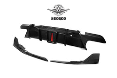 BMW X6M X6MC F96 (Fits Both Pre-LCI & LCI) 2020-ON with Aftermarket Parts - V2 Rear Diffuser Dry Pre-preg Carbon Fiber from SOOQOO USA