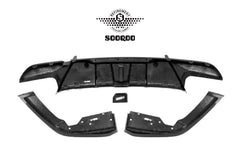 BMW X6M X6MC F96 (Fits Both Pre-LCI & LCI) 2020-ON with Aftermarket Parts - V2 Rear Diffuser Dry Pre-preg Carbon Fiber from SOOQOO USA