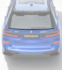 BMW X7 M60i M50i xDrive50i xDrive40i G07 (Both Fits Pre-LCI & LCI) 2019-ON with Aftermarket Parts - Rear Lip Spoiler Dry Pre-preg Carbon Fiber from SOOQOO USA